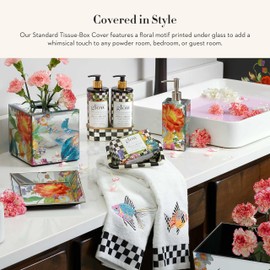 MACKENZIE-CHILDS Tissue-Box Cover, Tissue Holder for Home Decor, Flower Market Reflections, Square