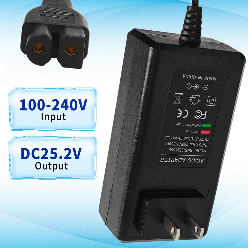 for Wybot Cordless Pool Vacuum Plug 25.2V Quick Charger Compatible