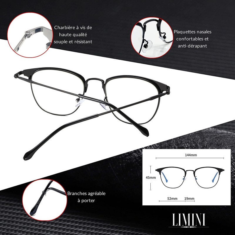 Limini Anti-Blue and UV Glasses for Men and Women -