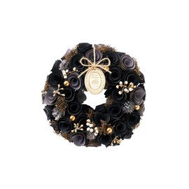 One Color Wreath M Wreath Black