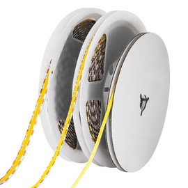 Xnbada 16.4ft COB LED Strip,8mm Width Cool White 6500K,CRI90+ DC24V 9.6W/M High Lumen Super Bright,Flexible High Density Uniform Light,for Bedroom, Kitchen, Closet