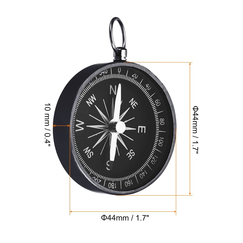 PATIKIL Pocket Compass, Survival Sports Navigation Compass with Key Ring