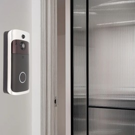 Video Doorbell, Smart WiFi Blink Doorbell Camera Controls App Alerts, Wireless Video Doorbell Camera with Night Vision, 720P 140° Wide Angle Lens, Motion Detection