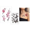 HB744X Cp03 Temporary Japanese Cherry Blossom Tattoo Butterfly Tattoo Fake