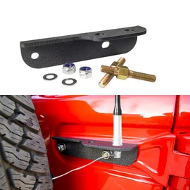 EAG Compatible con el kit de soporte de montaje de antena y bandera Wrangler JL CB 18-21