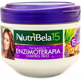 Tratamiento Capilar Enzimoterapia Control Frizz Nutribela15 Reconocidos Ingredientes | Frizz Control Enzymotherapy Hair Treatment 15 Ingredients Quala (Regular Size 10.01oz-300ml)