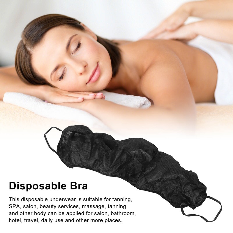 10Pcs Disposable Bra Woven Free Spa Salon Top Garment Underwear