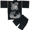 Edo-Ten Men’s Jinbei Shijira Weave Cool Summer 100% Cotton Printed