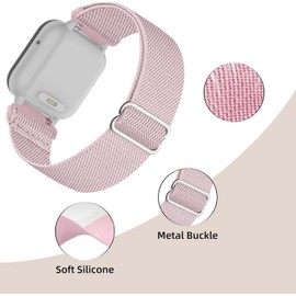 CUNUJIX Elastic Children's Nylon Bracelet Replacement for Xplora X6 Bracelet, Stretchy Loop Fabric Replacement Strap for Xplora X6 Play Girls Boys, Nylon, No gemstone