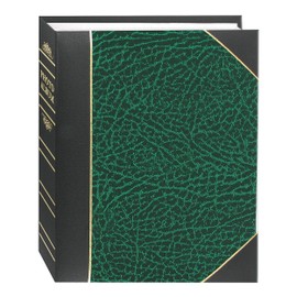 Pioneer Photo Albums BT-68 100-Pocket Leatherette Cover Ledger Style Le Memo Photo Album, 6 by 8-Inch, Green and Black