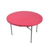 RED FITTED ROUND TABLE COVER - Party Supplies - 1