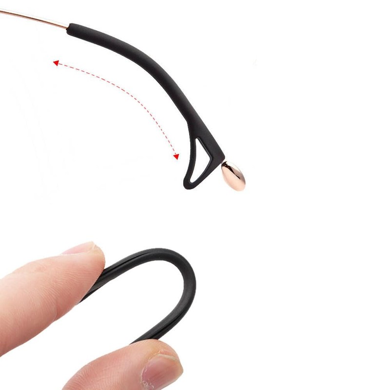 LCLONY Glasses Replacement Ear Hook Ear Clip Silicone Glasses Tip
