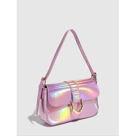 Summer Women's Vintage Solid Buckle Decor Designer Shoulder Bag, Gifts for Girlfriend, Adjustable Strap PU Leather Bags for Work, Fashion Women's Bags for Back To School, Valentine's Day, Gift for Her:_multicolor1_Please Refer To The Pictures for Dimensions