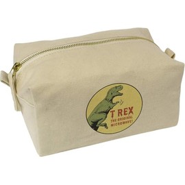 'Funny T Rex Dinosaur' Canvas Wash Bag/Makeup Case (CS00038848)