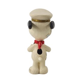 Enesco Peanuts Collection by Jim Shore Snoopy Sailor Captain Miniature Figurine- Stone Resin Hand Crafted Painted Collectible Peanuts Snoopy Mini Figurines Home Decor Statue, 3.5 Inch
