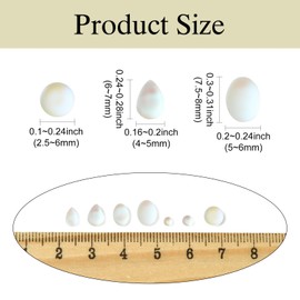 Stiesy Pack of 140 7 Styles Glass Blue Colour Tear Matte Velvet Nail Art Charms Whitening Effect Oval Drop Semicircular Flat Back Slime Charms Beads for Nail Decoration, Scrapbooking