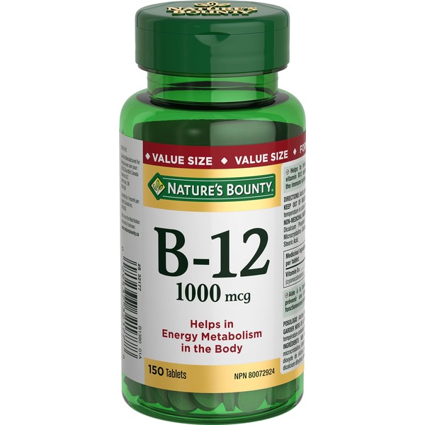 Nature's Bounty Vitamin B12 1000mcg, Value Size, Helps in energy