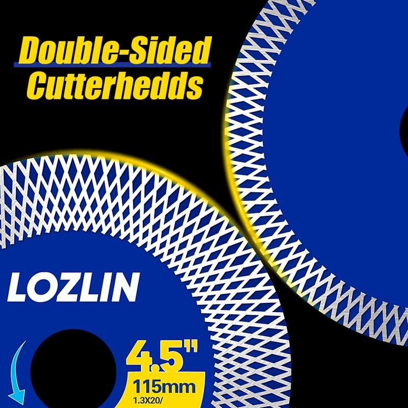 3PCS 115mm (4.5")Mesh Turbo Diamond Cutting Blades - Dry Ultra