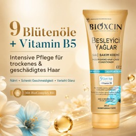 Bioxcin Nourishing Oils Nourishing Hair Conditioner 250 ml with 9 Flower Oils Vitamin B5 and BioComplex B11 for Dry and Damaged Hair