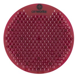 AirWorks WSFUS230-BX Awsfus230-Bx Splash Free Urinal Screen, Orchard Spice, Light 0.22 lb., 8" Height, 6" Width, Burgundy (Pack of 10)