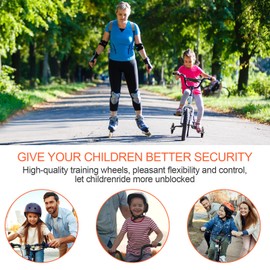Uootach Stabilisers, Stabilisers Children's Bike, Universal Auxiliary Wheels, Bicycle Stabilisers, Stabilisers for Adults, Stabilisers Safety Stabilisers, for 12 14 16 18 20 Inch Single Speed Bike