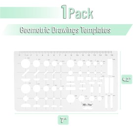 Mr. Pen- Geometric Drawing Template, Plastic Template, Shape Stencils, Geometric Stencils