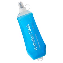 WILDREEDS - Botella de agua suave plegable de 500 ml, TPU para paquete de hidratación, chaleco para correr, botella de agua plegable para senderismo, ciclismo, escalada, 1 pieza, color azul