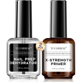Tucorresi Kit de Preparación de Uñas:El paquete incluye Deshidratador y Imprimación sin Ácido para una Fuerte Adhesión – Previene el Levantamiento, Uñas Duraderas – Ideal para Uso Profesional y DIY en Casa