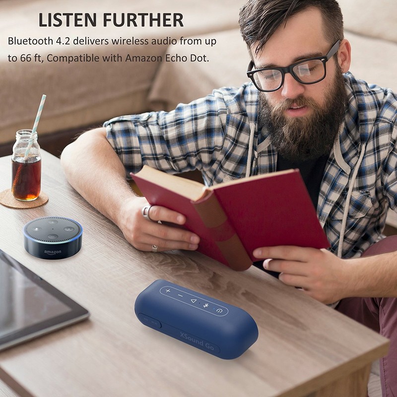 Tribit Bluetooth Speakers XSound Go [Upgraded] 16W Portable Wireless Speaker