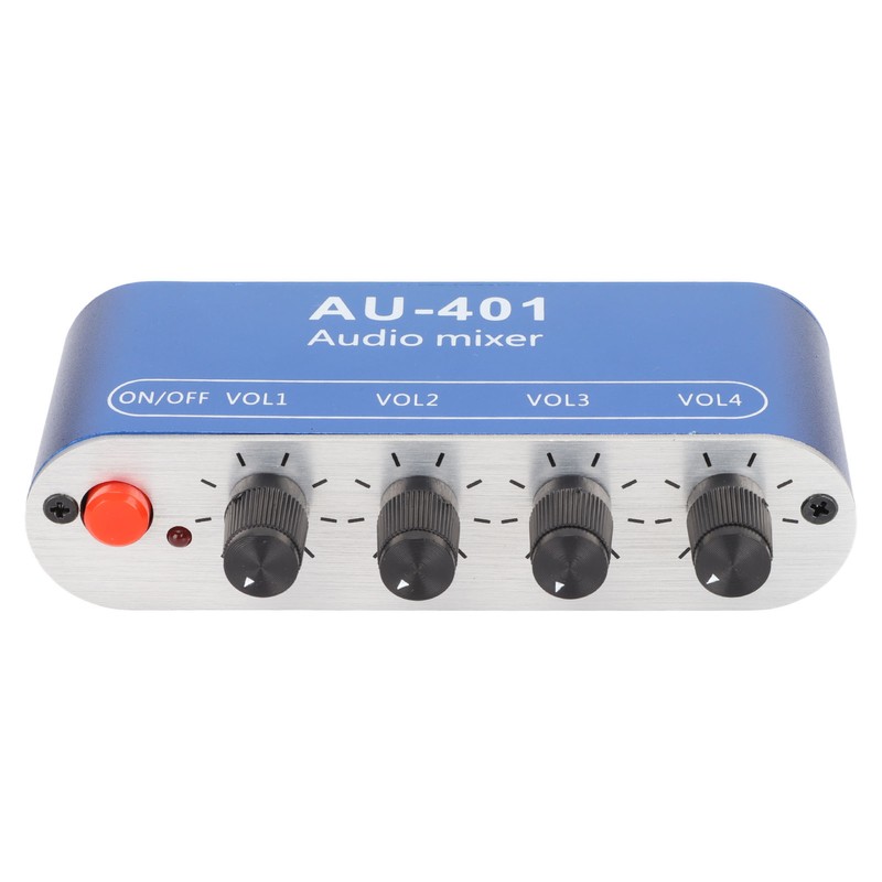 Mini Stereo Mixer 4 in 1 Out Volume Adjustment 3.5mm
