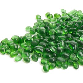 XXXFLOWER Glass Beads for Vase Filler 0.12-0.24 Inch Green Rocks for Vases Decorative Gems Stones for Crafts and Aquariums Colorful Glass Marbles and Pebbles for DIY Projects