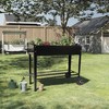 Home-Complete Raised Garden Bed - Planter Box with Storage Shelf
