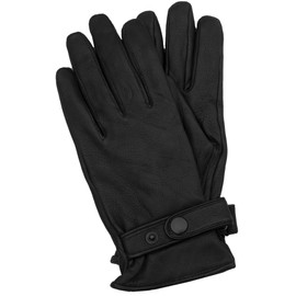 EEM Men's Patrick Genuine Deer Leather Gloves with High Quality Wool Cashmere Lining Luxury Premium Hand Stitched - l