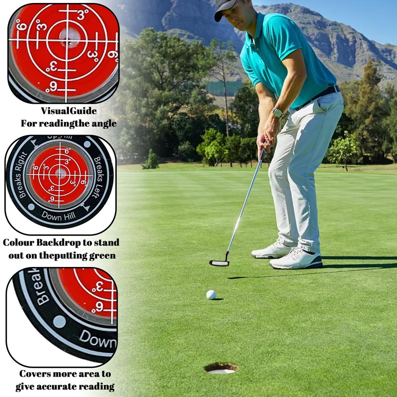 1Pcs Premium Golf Green Reader Level Ball Marker, High Precision