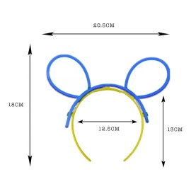 20 Pza De Diadema Neon Glow Orejas Mickey Cyalume 200 Mm