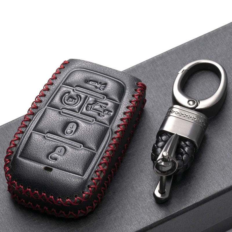 Vitodeco Genuine Leather Smart Key Fob Case Cover Protector Compatible