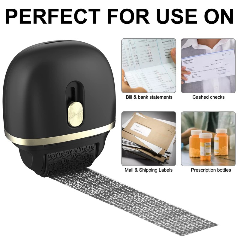 Lomil Identity Theft Protection Roller Stamps 2 Pack - Confidential