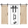 EaseLife 10FT Double Door Sliding Barn Door Hardware Track Kit