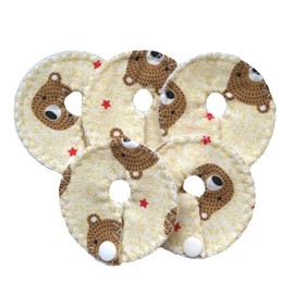 MALIKA - Parche de Gastrostomía Pediátrico - Elaborado con Suave Tela de Algodón y Ajuste con Broche de Presión -Ideal como Alternativa a las Gasas Médicas - Paquete con 5 Piezas (NEUTRO)