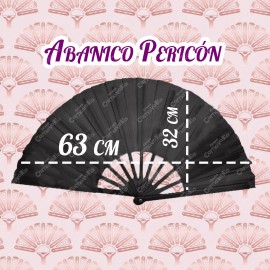 Grupo Carnavallia Abanico Grande Pericón Negro Plástico  Truena Al Abrir Boda