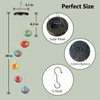 LUJII Solar Wind Chime Hummingbird Feeders for Outdoors, Lighted LED