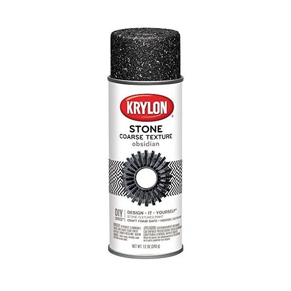 Krylon 12 Ounce Obsidian Granite Textured Paint for Home Decor