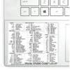 Visual Studio Reference Keyboard Hotkeys Sticky Labels for Windows Black,