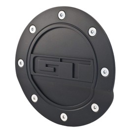 2015-2020 Mustang Black Fuel Door with GT Logo