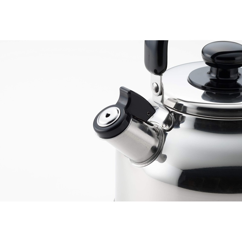 Yoshikawa Wide Clean Wide-Mouth Whistle Kettle, 2.6L (91.2 oz), Stainless