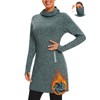 Soneven Women's Fleece Sweatshirt Dress Long Sleeve Cowl Neck Thermal