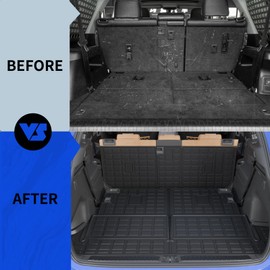 Rongtaod Cargo Mat Compatible with 2010-2024 Toyota 4Runner 7 Seats Trunk Mat Cargo Liner Back Seat Cover Protector 4 Runner Accessories (2nd&3rd Row Backrest Mats+Trunk Mat)