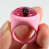 REALBUG Shiny Beetle Pink Ring Size 7