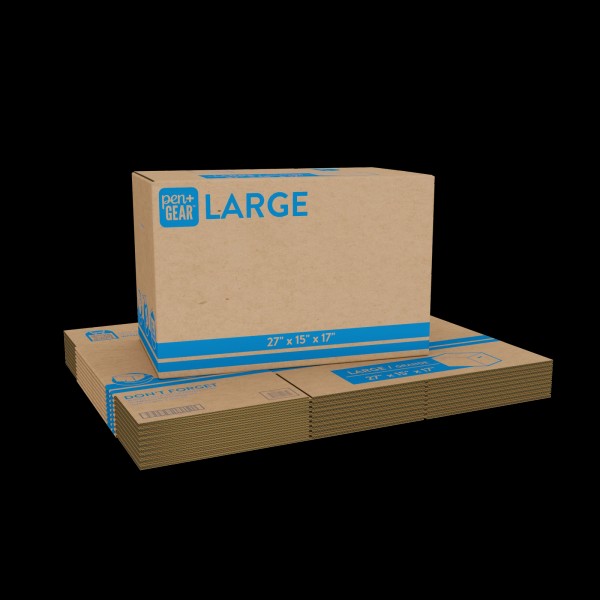 (10 pack) Pen+Gear Large Moving Boxes, 27L x 15W x