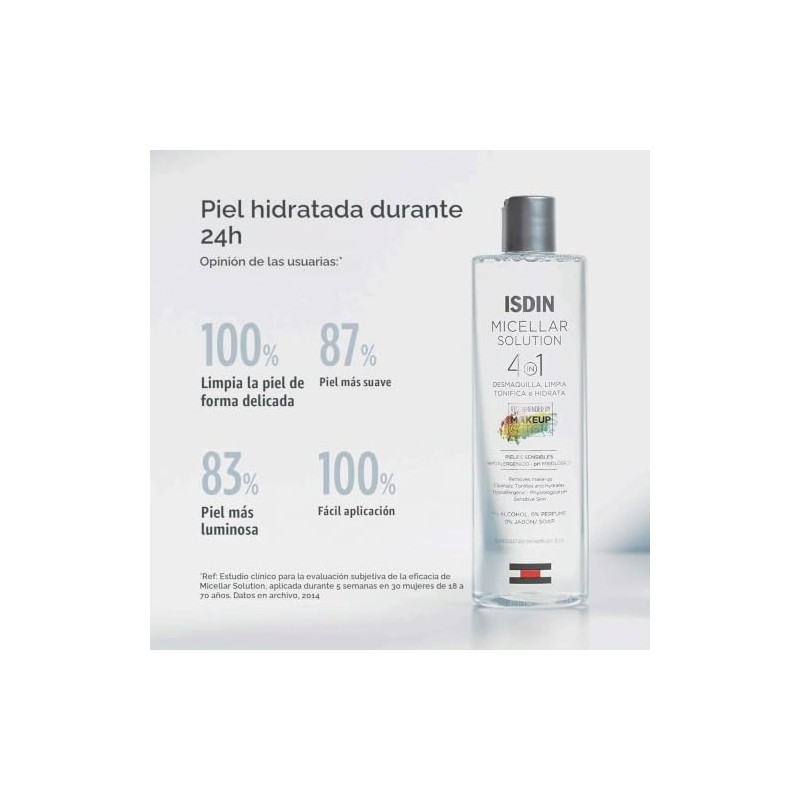 ISDIN Micellar Solution Limpiador facial 4 en 1 para pieles